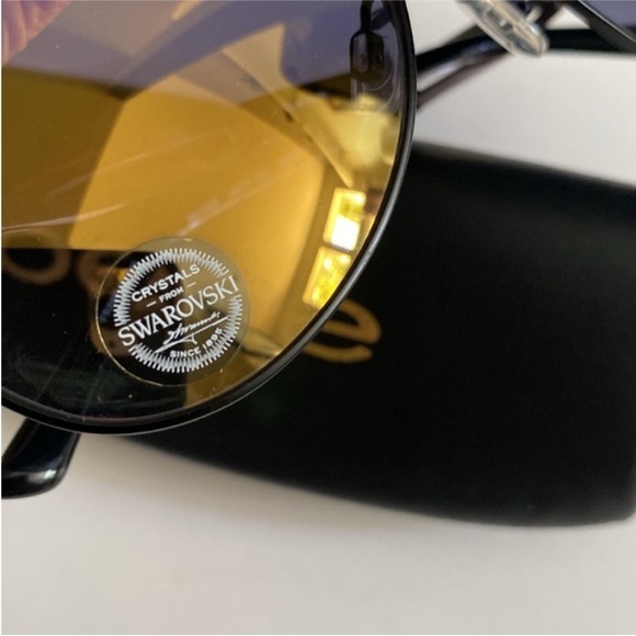 Bebe Sunglasses Double Bridge Aviator Swarovski Crystals Sunglasses New main image 10